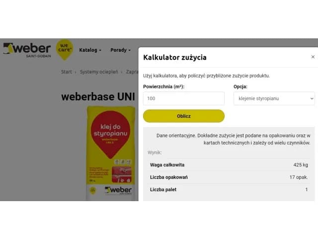 Ile kleju do styropianu kalkulator – oblicz dokładnie potrzebną ilość